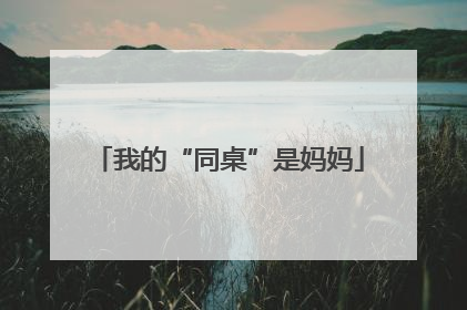 我的“同桌”是妈妈